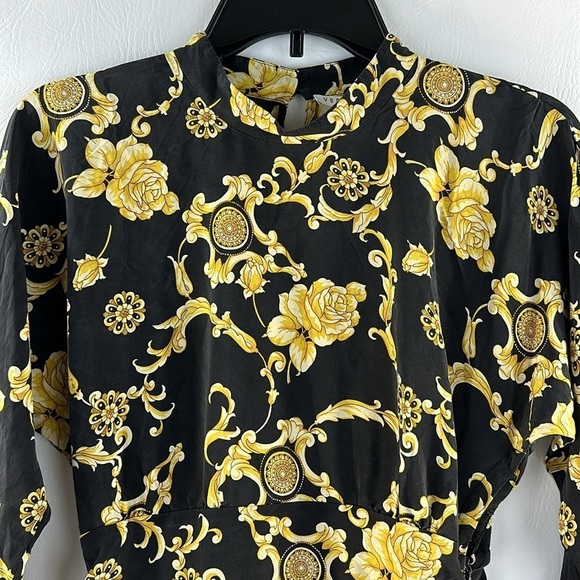 Veronica Beard Amile Long Sleeve Rushed Silk Dress, 4 - Picture 2 of 9